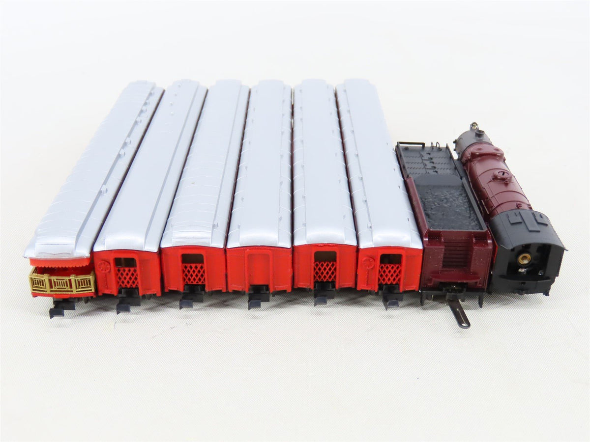 N Scale Con-Cor 0001-004306 GM&amp;O Alton Limited 4-6-2 Steam + 6 Passenger Car Set