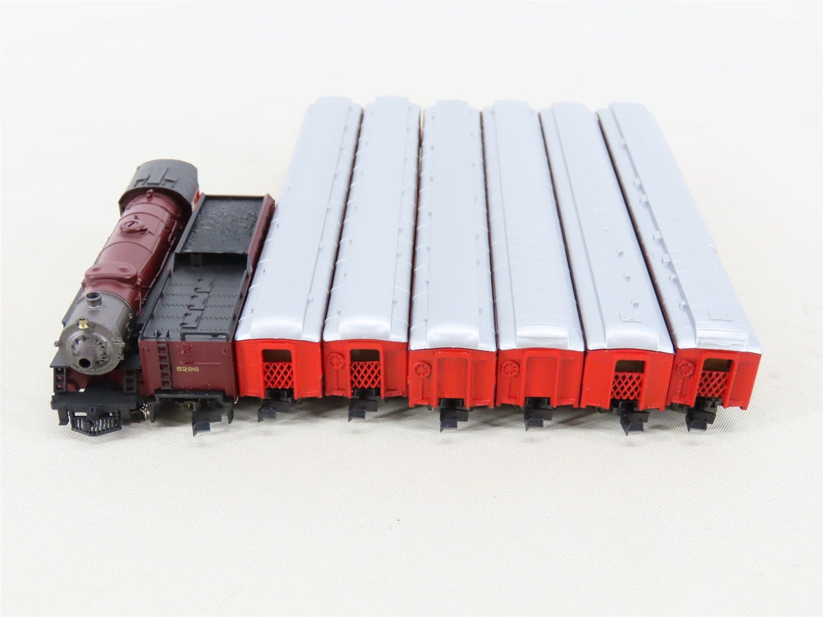 N Scale Con-Cor 0001-004306 GM&amp;O Alton Limited 4-6-2 Steam + 6 Passenger Car Set