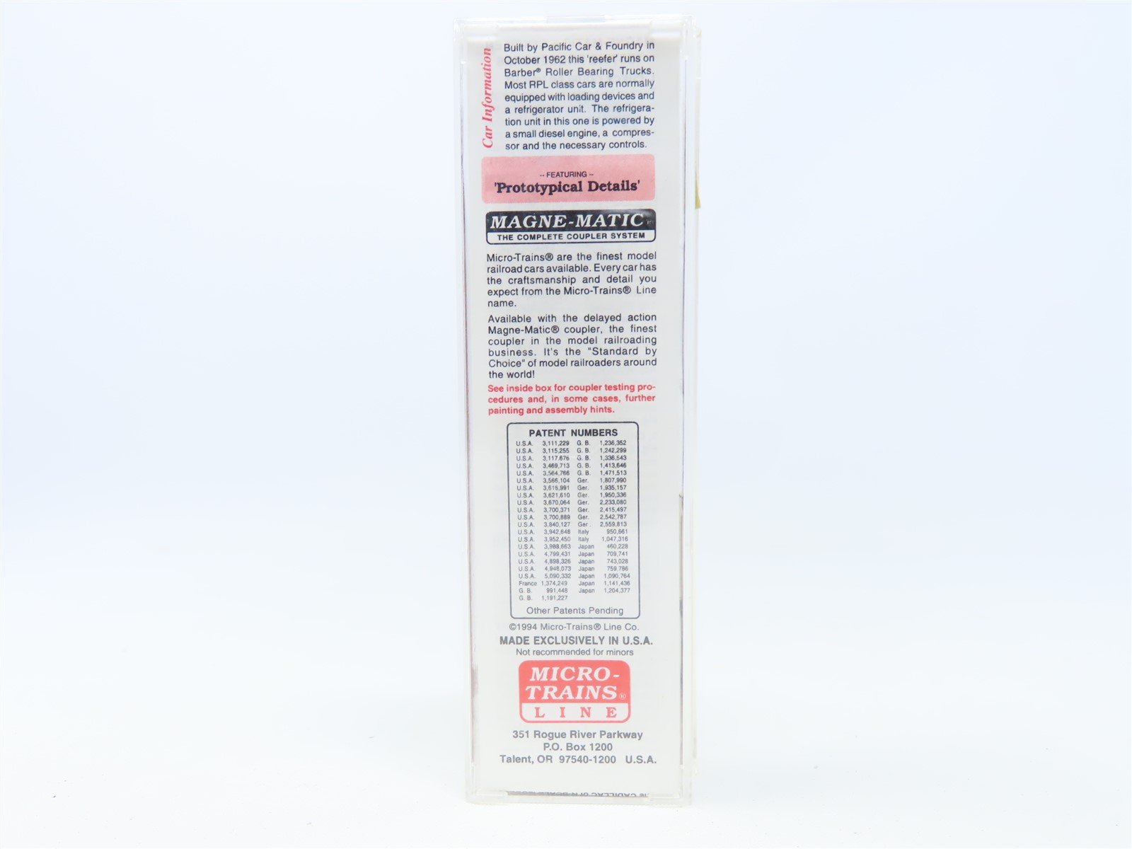 N Scale Micro-Trains MTL 69050 RMDX UP MP WAB Mechanical Reefer #353