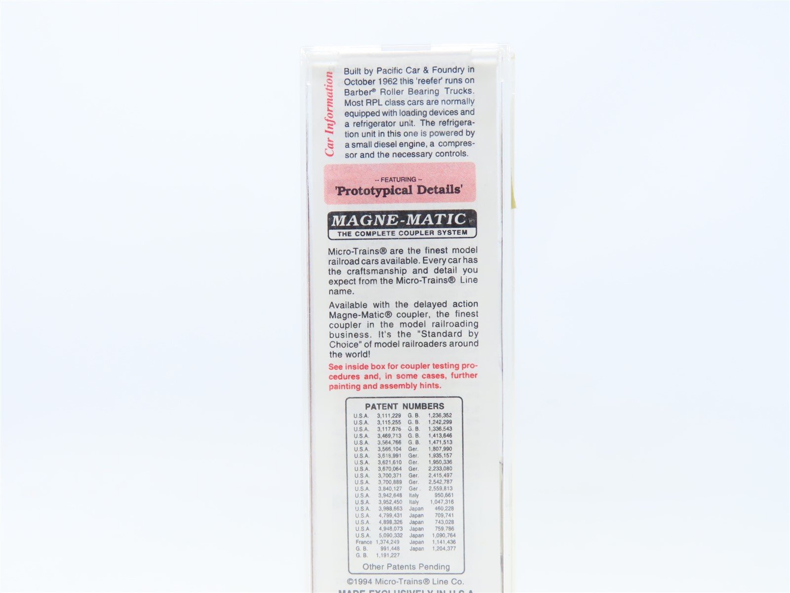 N Scale Micro-Trains MTL 69050 RMDX UP MP WAB Mechanical Reefer #353