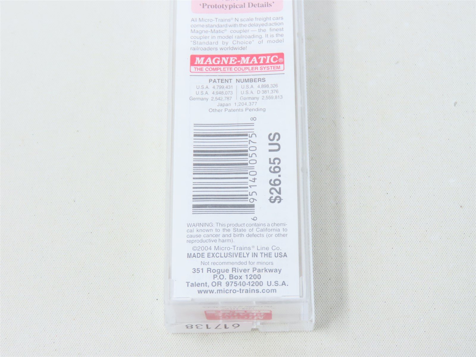 N Scale Micro-Trains MTL 81710 BNAU Burlington Northern 48' Container #686002