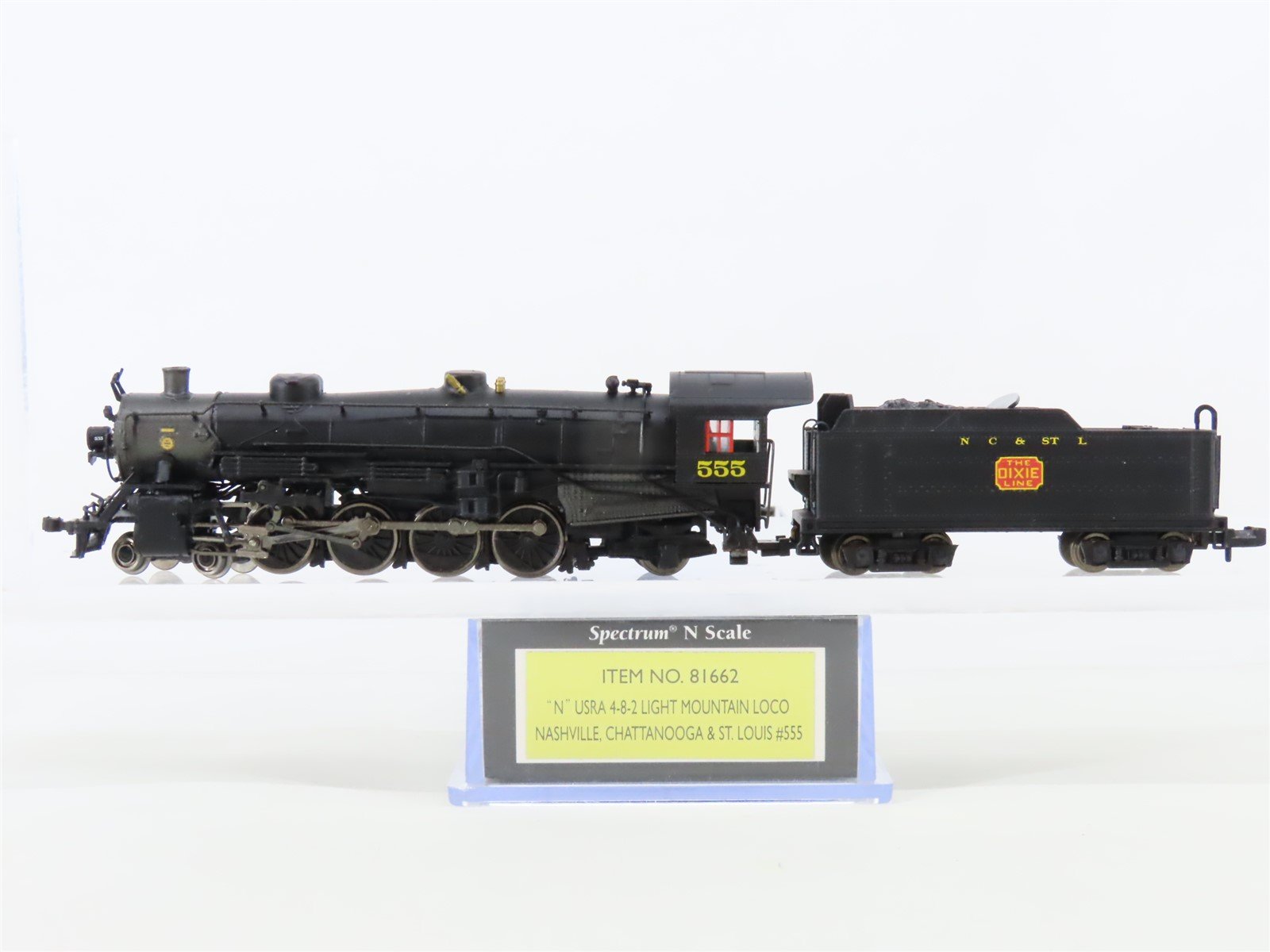 N Bachmann Spectrum 81662 NC&StL "Dixie Line" 4-8-2 Light Mountain Steam #555