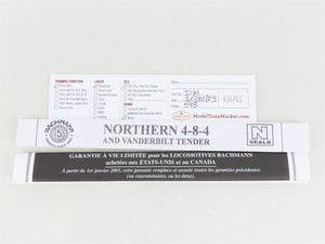 N Scale Bachmann 58161 GN Great Northern 4-8-4 Northern Steam #2576