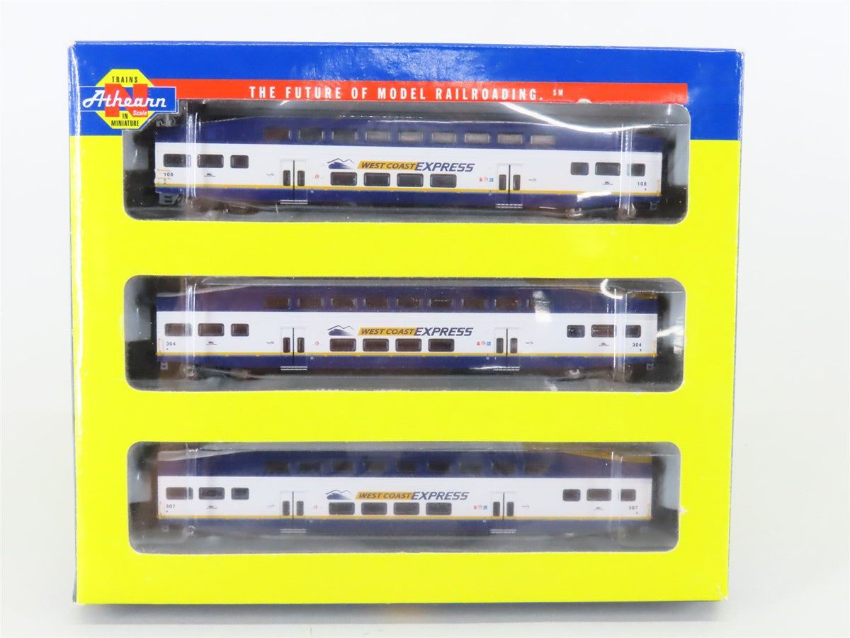 N Athearn 10164 WCE West Coast Express Bombardier BiLevel Passenger 3-Car Set