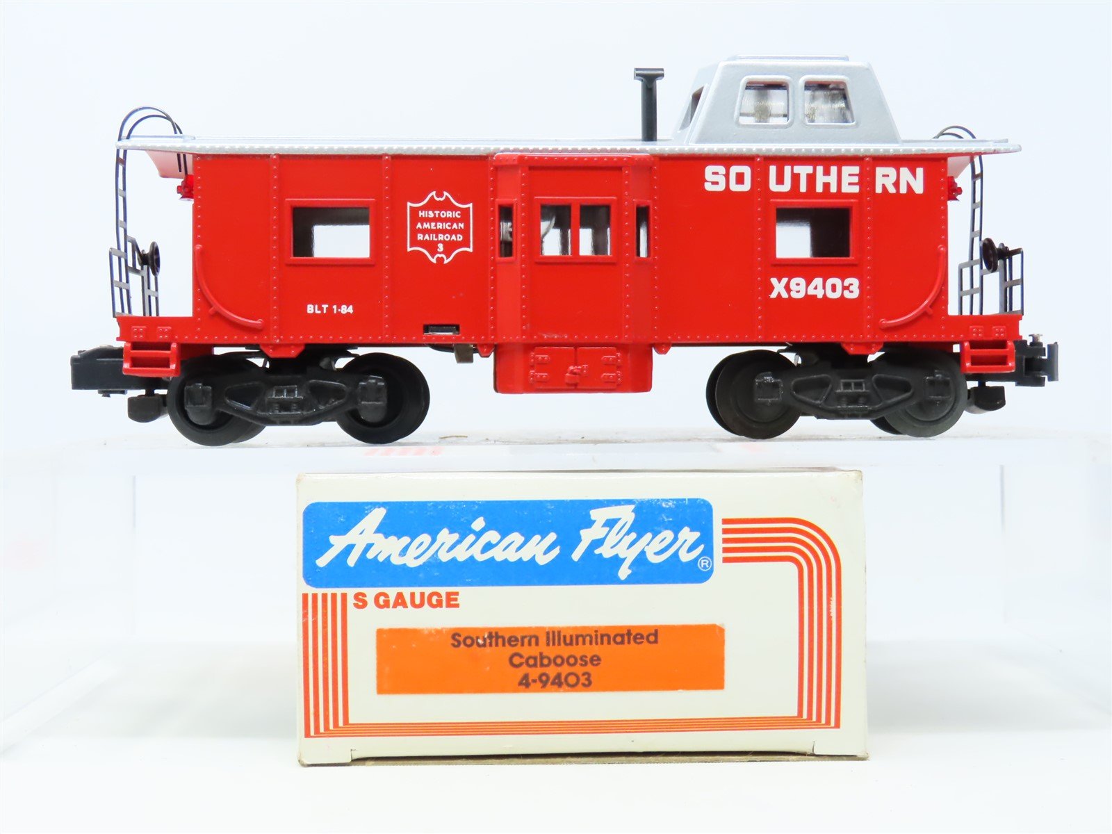 S Scale American Flyer 4-9403 SOU Southern Caboose #X9403 Lighted