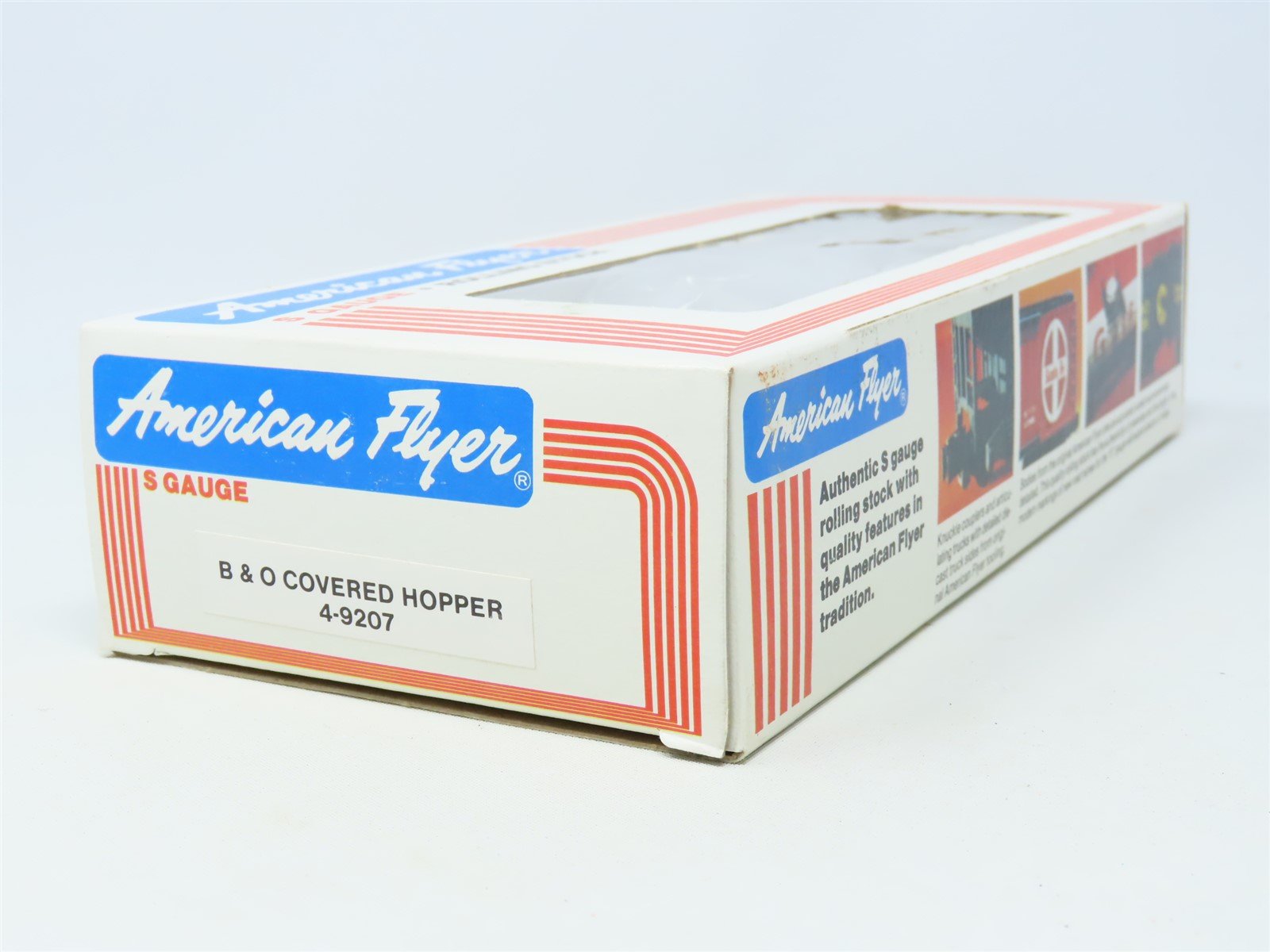 S Scale American Flyer 6-9207 B&O Baltimore & Ohio 2-Bay Covered Hopper #9207