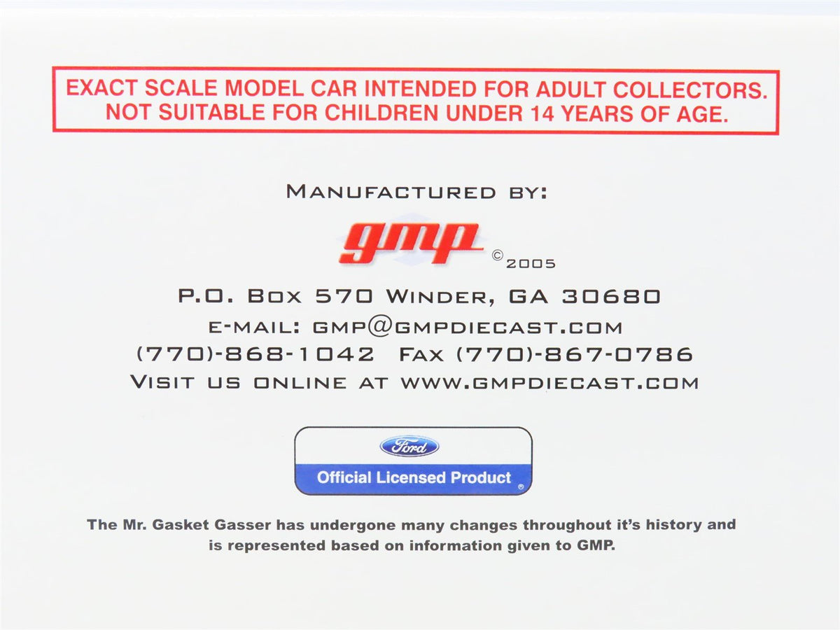 1:18 Scale GMP G1800811 Limited Edition Ohio George Mr. Gasket Gasser