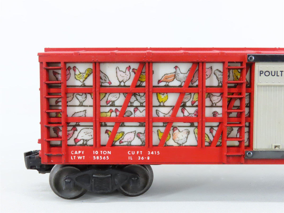 O Gauge 3-Rail Lionel Poultry Dispatch Stock Car #6434 w/Lighting