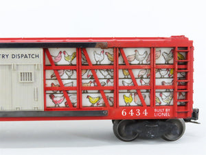 O Gauge 3-Rail Lionel Poultry Dispatch Stock Car #6434 w/Lighting