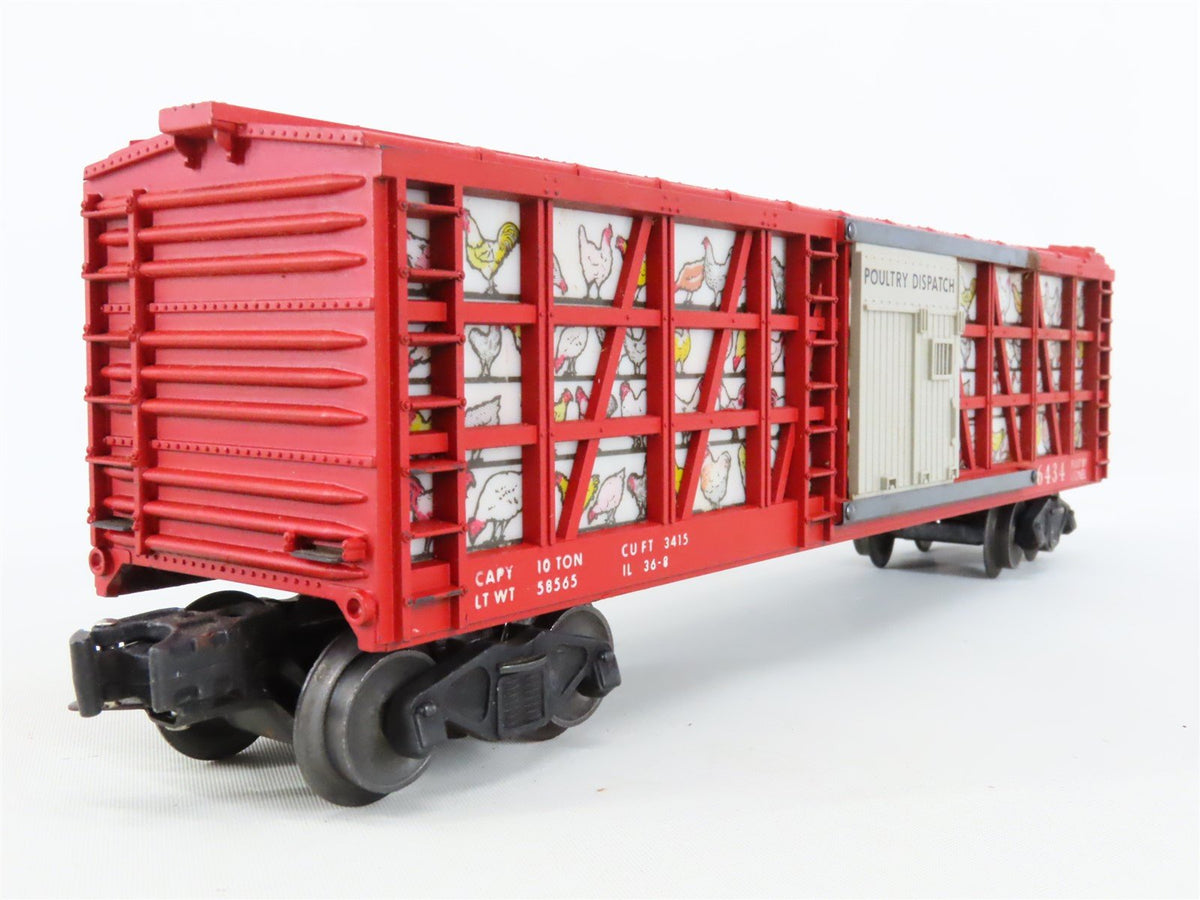 O Gauge 3-Rail Lionel Poultry Dispatch Stock Car #6434 w/Lighting