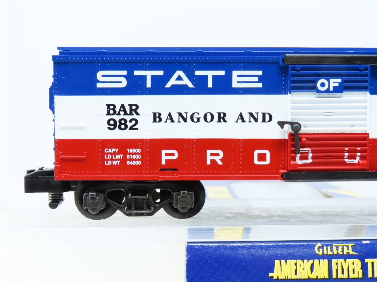 S Scale American Flyer 6-48333 BAR Bangor &amp; Aroostook Single Door Box Car #982