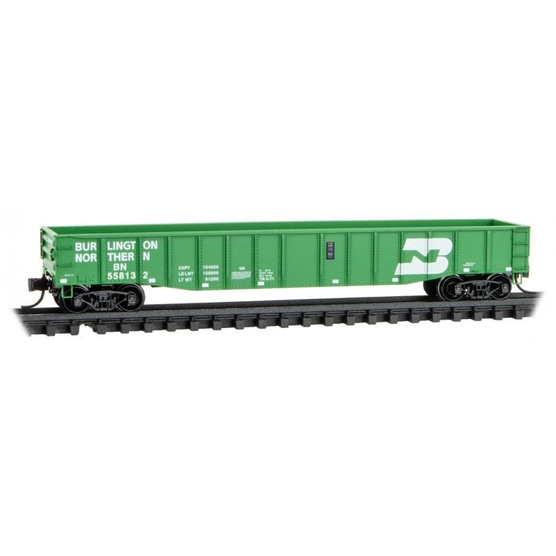 N Micro-Trains MTL 10500642 BN Burlington Northern 50&#39; Fixed End Gondola #558132