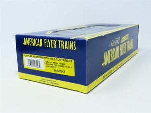 S American Flyer 6-48543 Supplee-Willis-Jones Flat Car #48543 w/ Milk Containers