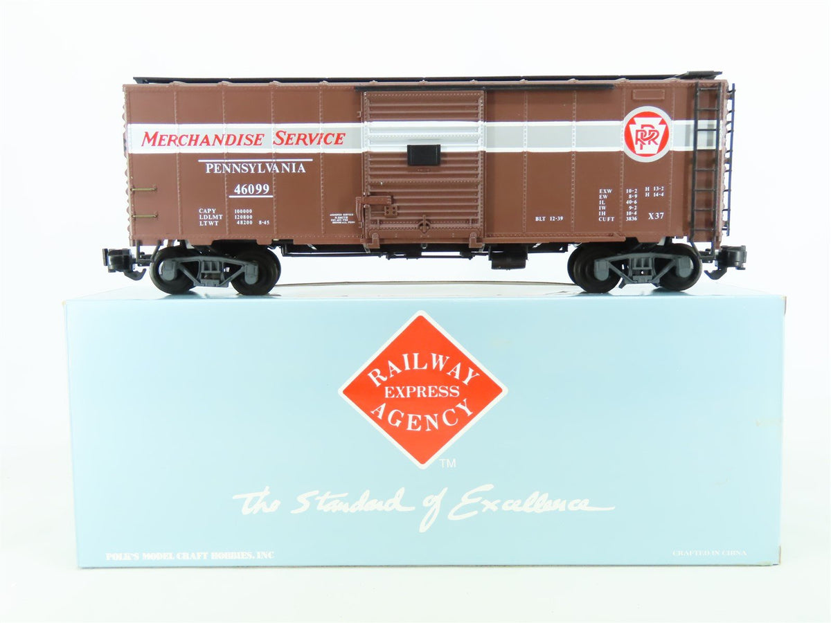 G Scale Aristocraft REA-46099 PRR Merchandise Service 40&#39; Box Car #46099