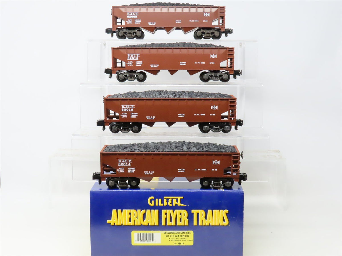 S Scale American Flyer 6-48613 BLE Bessemer &amp; Lake Erie Hopper 4-Car Set