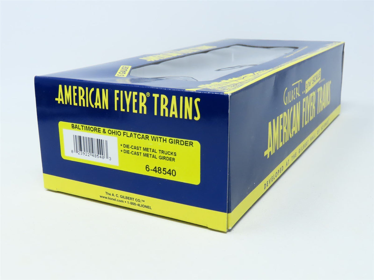 S Scale American Flyer 6-48540 B&amp;O Baltimore &amp; Ohio Flat Car #8652 w/ Girder