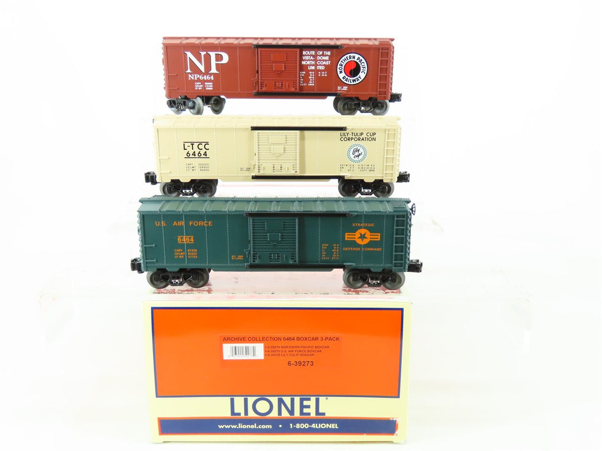 O Gauge 3-Rail Lionel 6-39273 6464 Archive US Air Force/NP/LTCC Boxcar 3-Pack