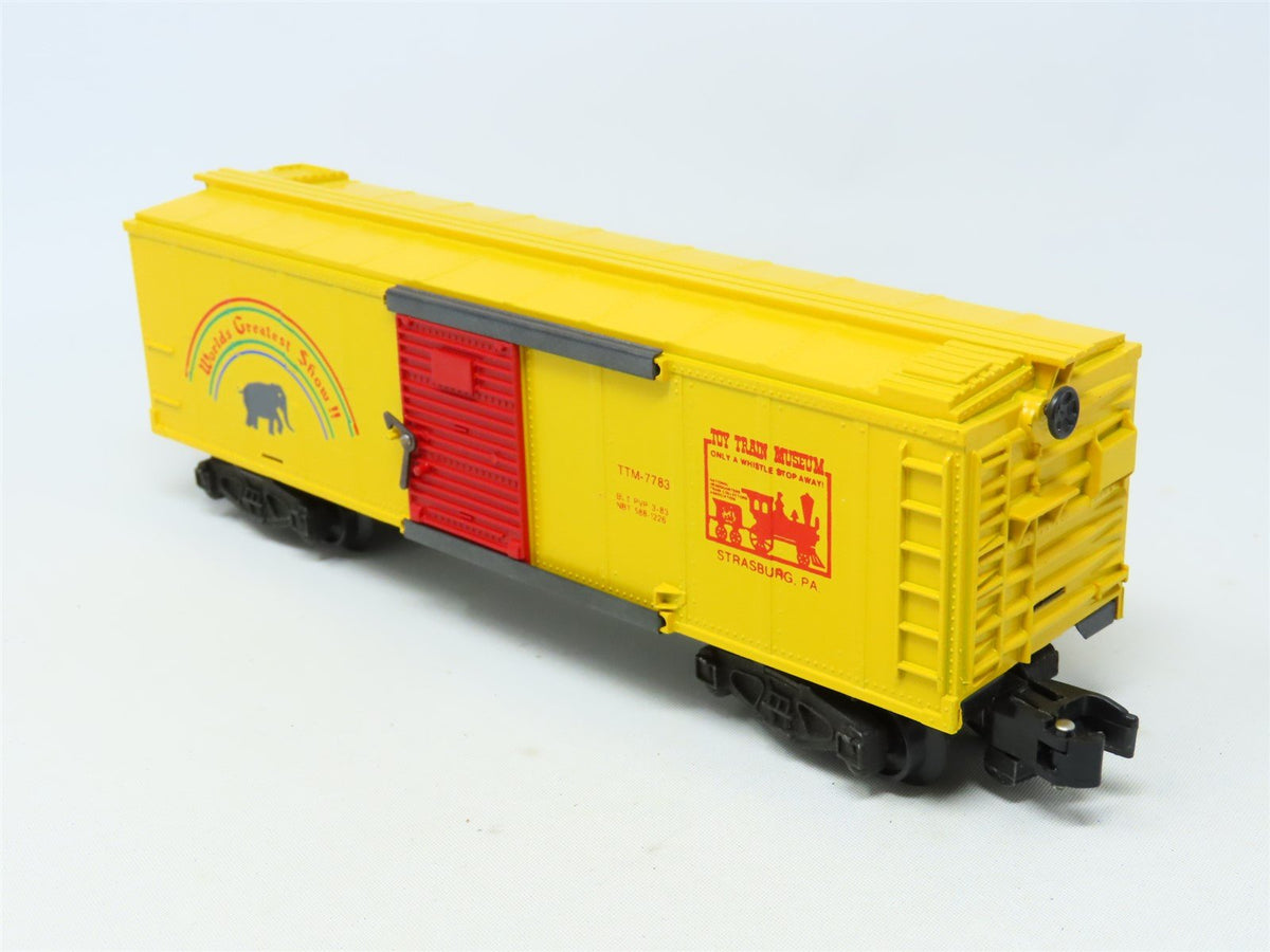 S Scale American Flyer TTM Toy Train Museum World&#39;s Greatest Show Box Car #7783