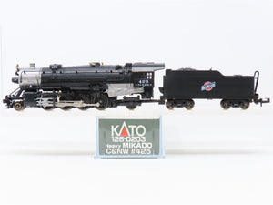 N Scale KATO 126-0203 C&NW Chicago & Northwestern 2-8-2 Steam Locomotive #425