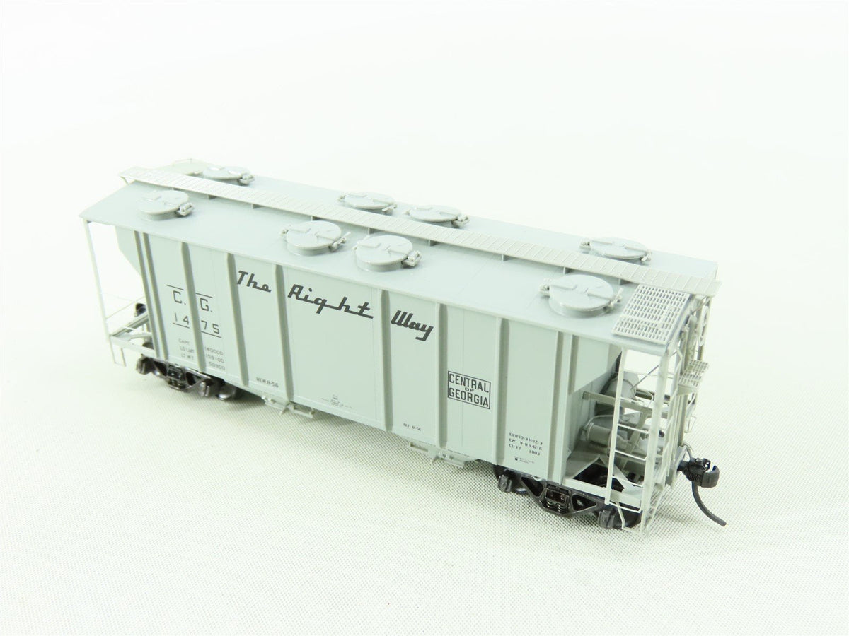 HO Kadee #8313 CG Central of Georgia&quot;The Right Way&quot; 2-Bay Covered Hopper #1475