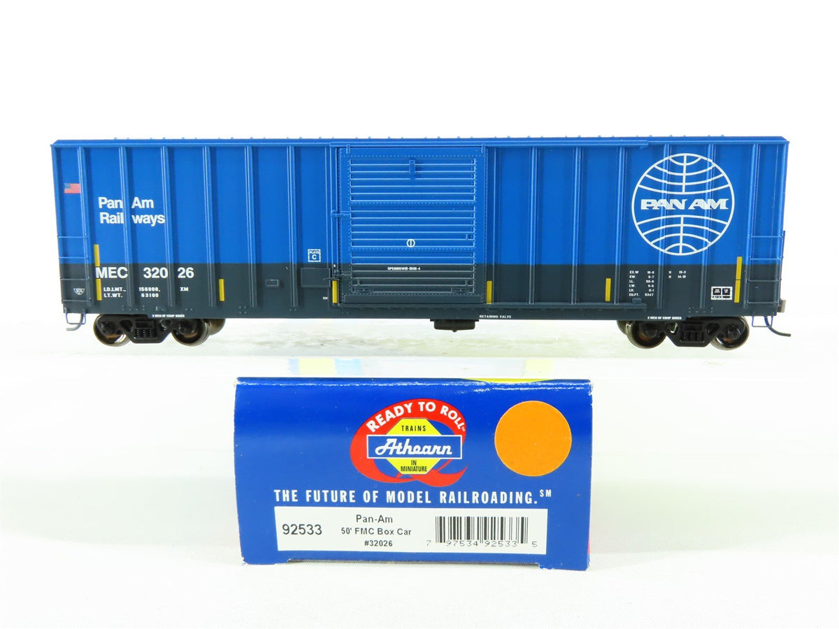 HO Scale Athearn 92533 MEC Pan-Am 50&#39; FMC Single Door Box Car #32026