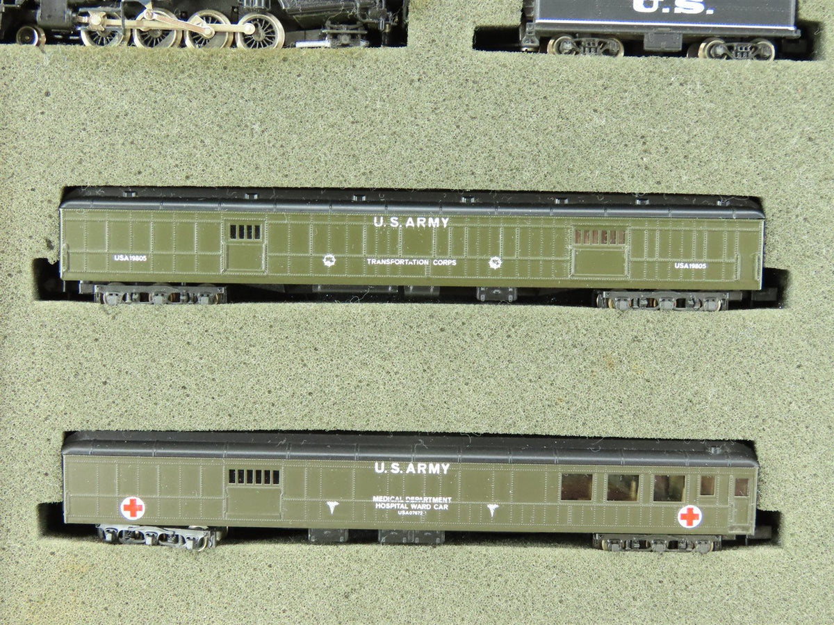 N Scale Con-Cor/Rivarossi Limited Edition NKP US Army 4-6-2 Steam Train Set