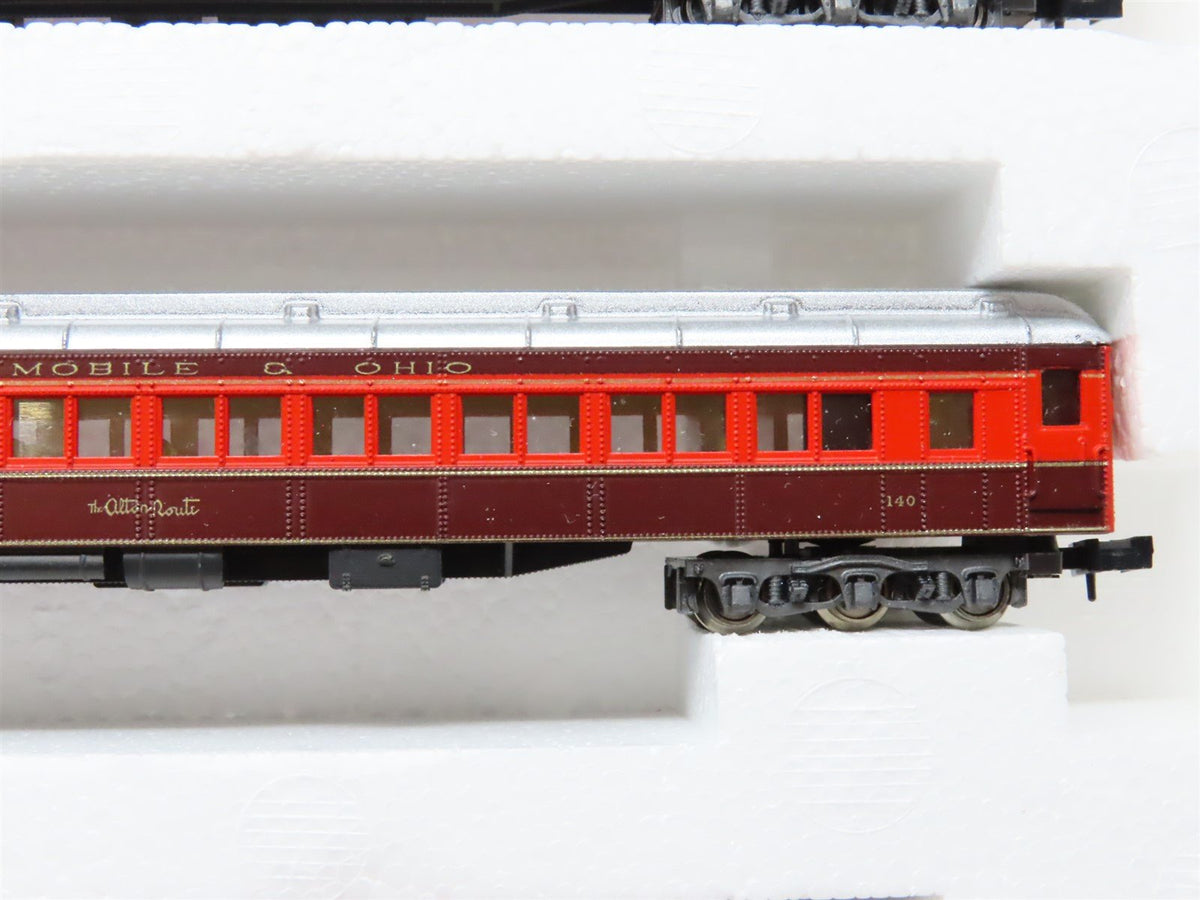 N Scale Rivarossi 0551 GMO Gulf Mobile &amp; Ohio 3-Car Passenger Set