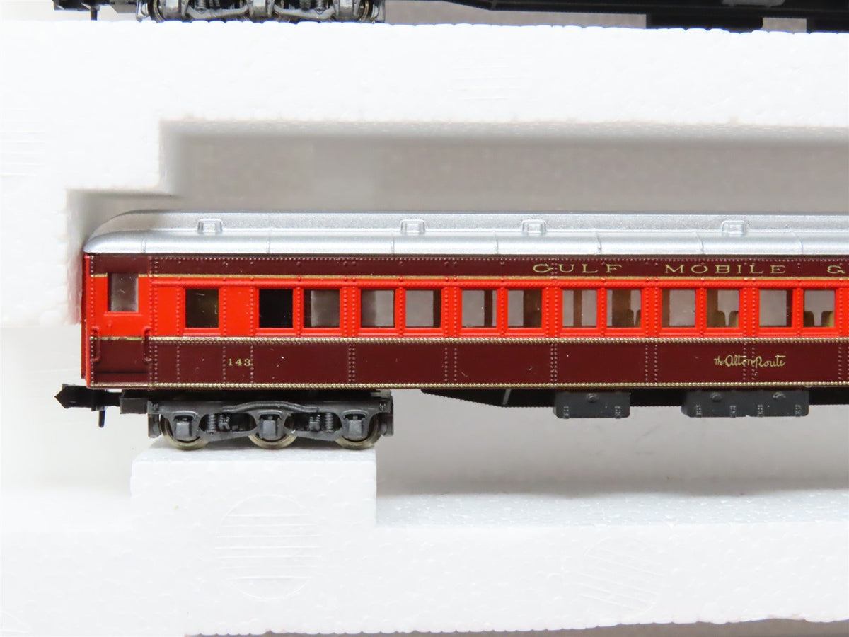 N Scale Rivarossi 0538 GMO Gulf Mobile &amp; Ohio 3-Car Passenger Set