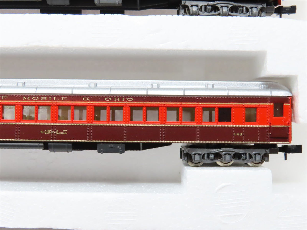 N Scale Rivarossi 0538 GMO Gulf Mobile &amp; Ohio 3-Car Passenger Set