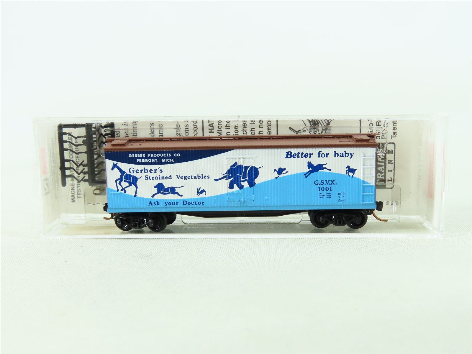 N Scale Micro-Trains MTL 49330 GSVX Gerber Products 40' Wood Reefer #1001
