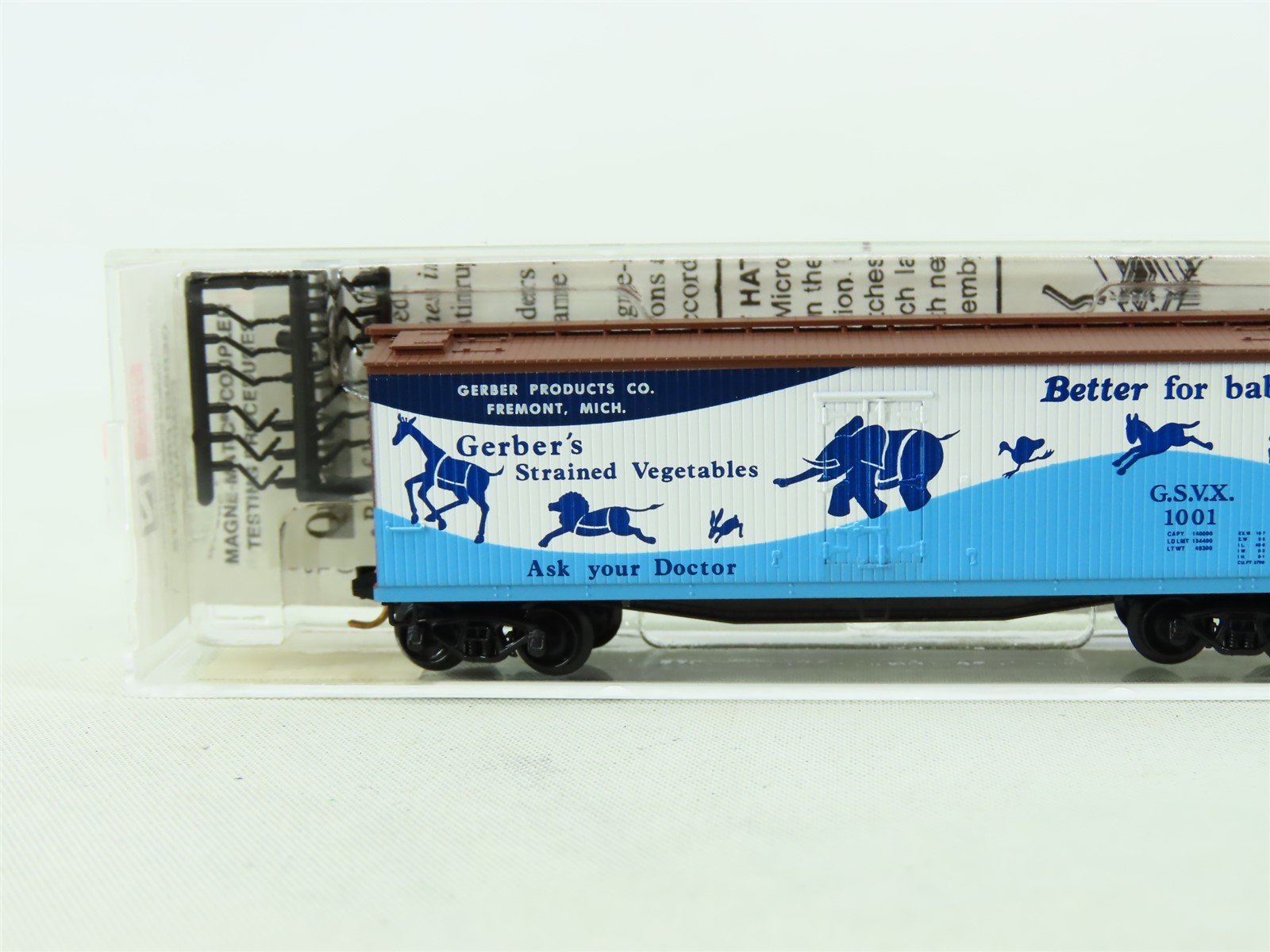 N Scale Micro-Trains MTL 49330 GSVX Gerber Products 40' Wood Reefer #1001