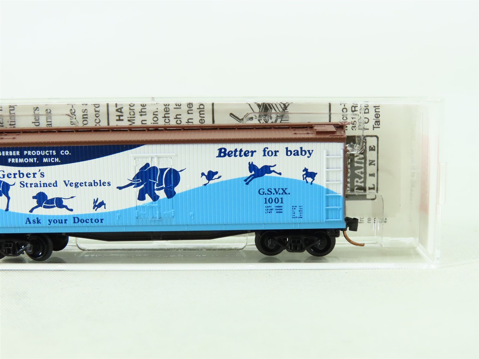 N Scale Micro-Trains MTL 49330 GSVX Gerber Products 40' Wood Reefer #1001
