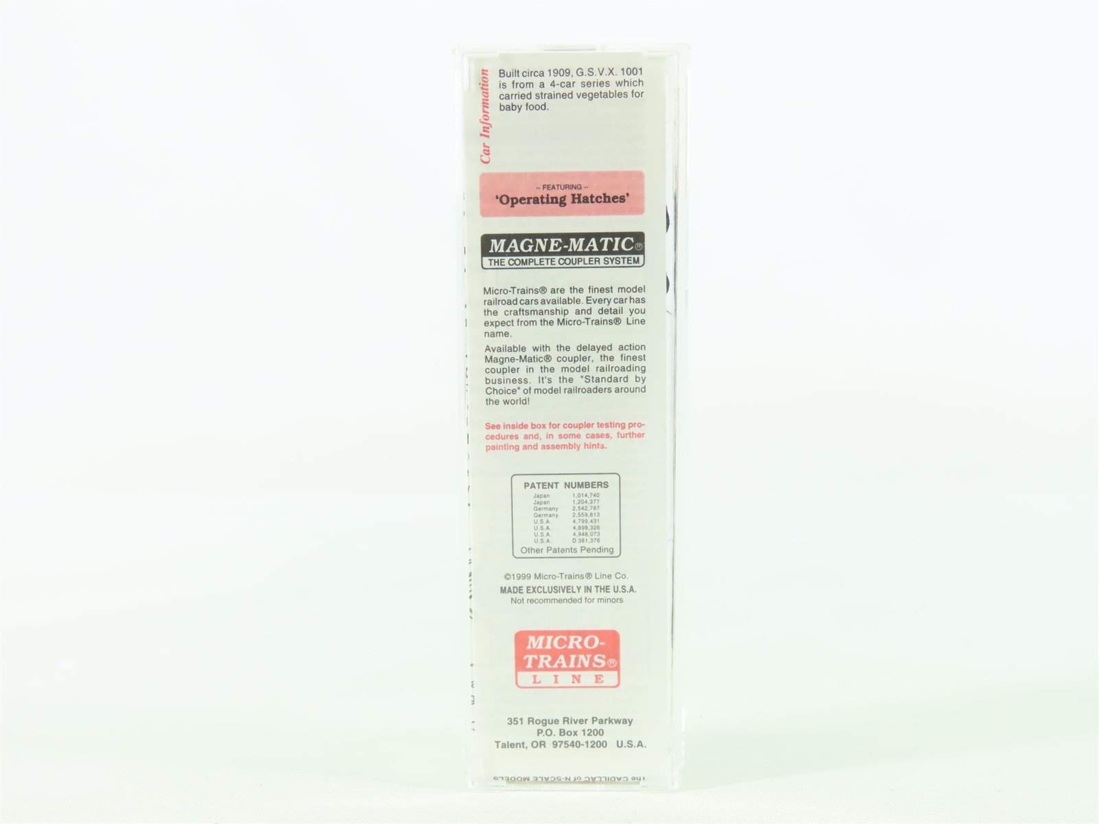 N Scale Micro-Trains MTL 49330 GSVX Gerber Products 40' Wood Reefer #1001