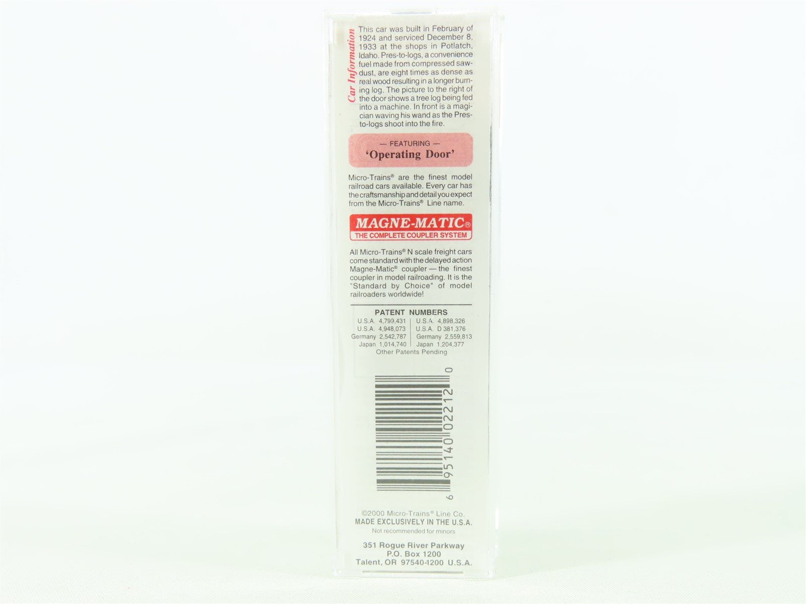 N Scale Micro-Trains MTL 42060 Potlatch Forests 