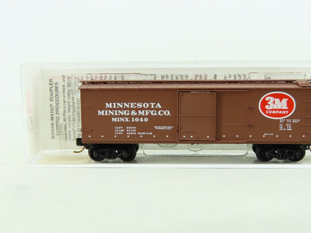 N Scale Micro-Trains MTL 39190 MINX Minnesota Mining &amp; Mfg 40&#39; Box Car #1040