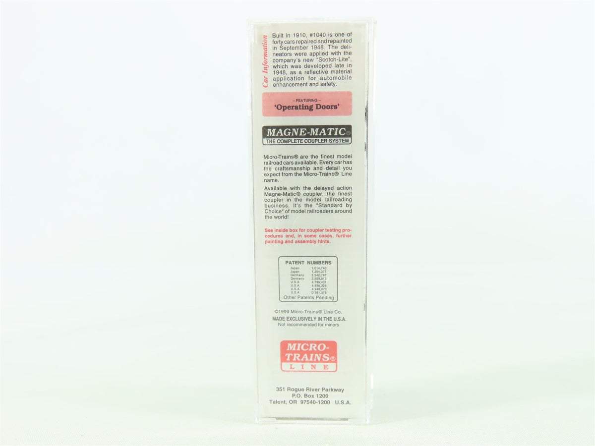 N Scale Micro-Trains MTL 39190 MINX Minnesota Mining &amp; Mfg 40&#39; Box Car #1040