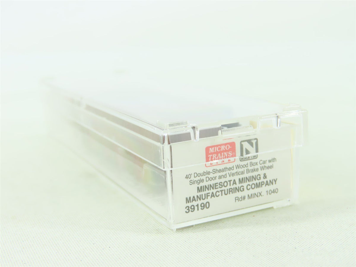 N Scale Micro-Trains MTL 39190 MINX Minnesota Mining &amp; Mfg 40&#39; Box Car #1040