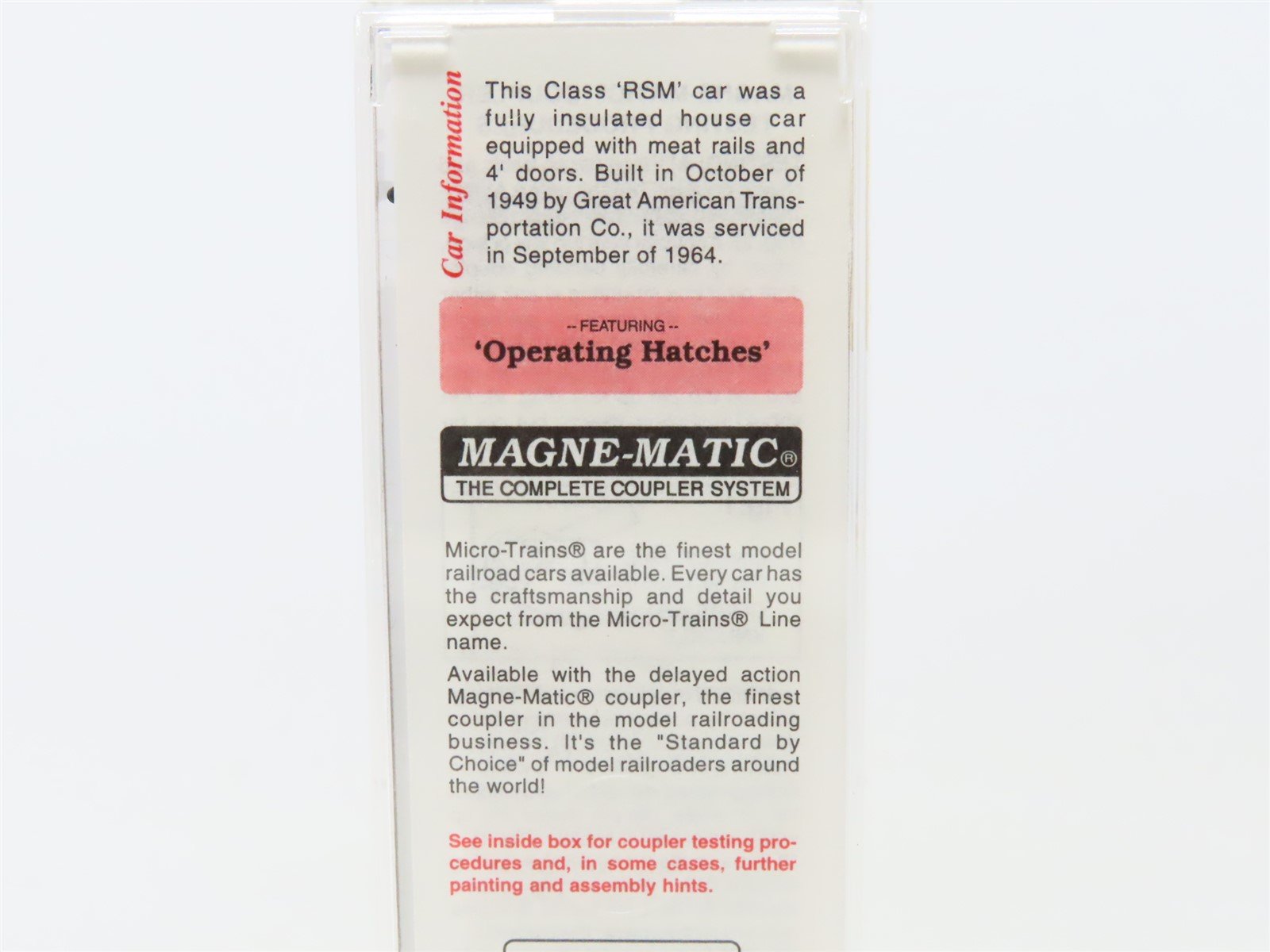 N Scale Micro-Trains MTL 59530 URTX Black Hills Packing 40' Ice Reefer #72722