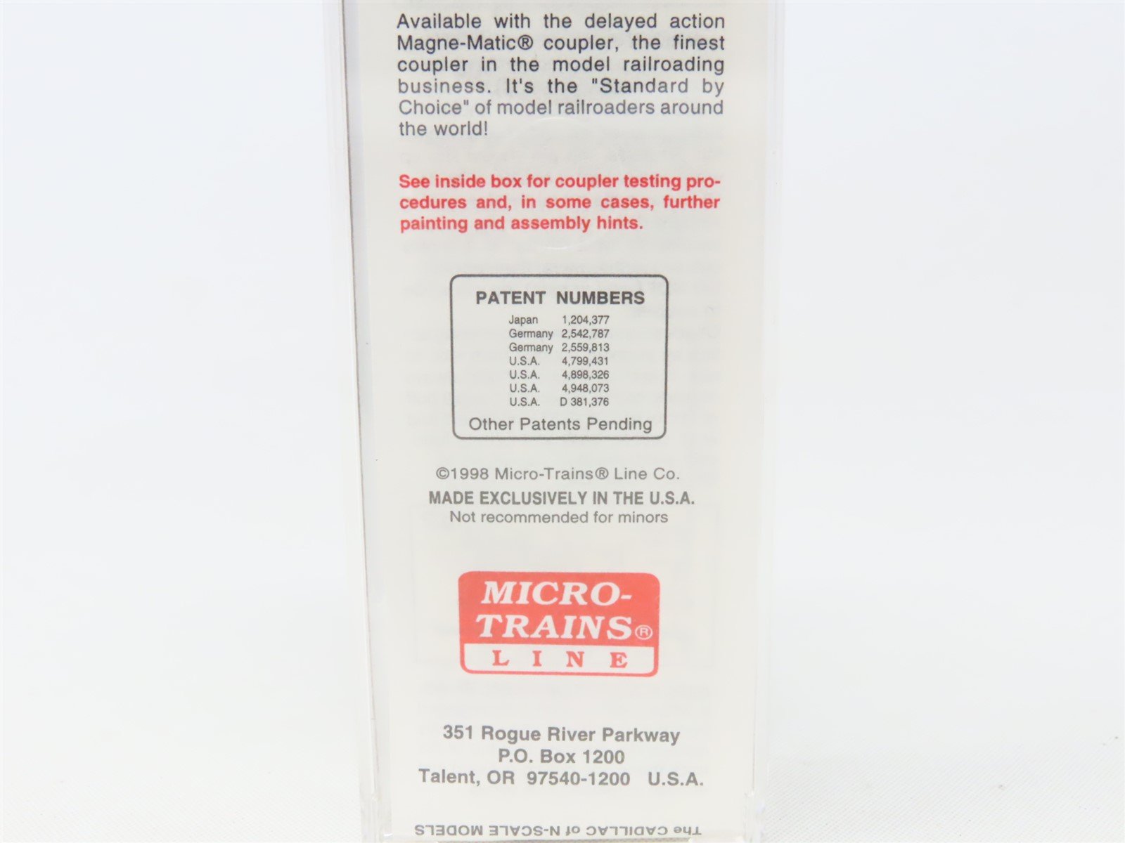 N Scale Micro-Trains MTL 59530 URTX Black Hills Packing 40' Ice Reefer #72722