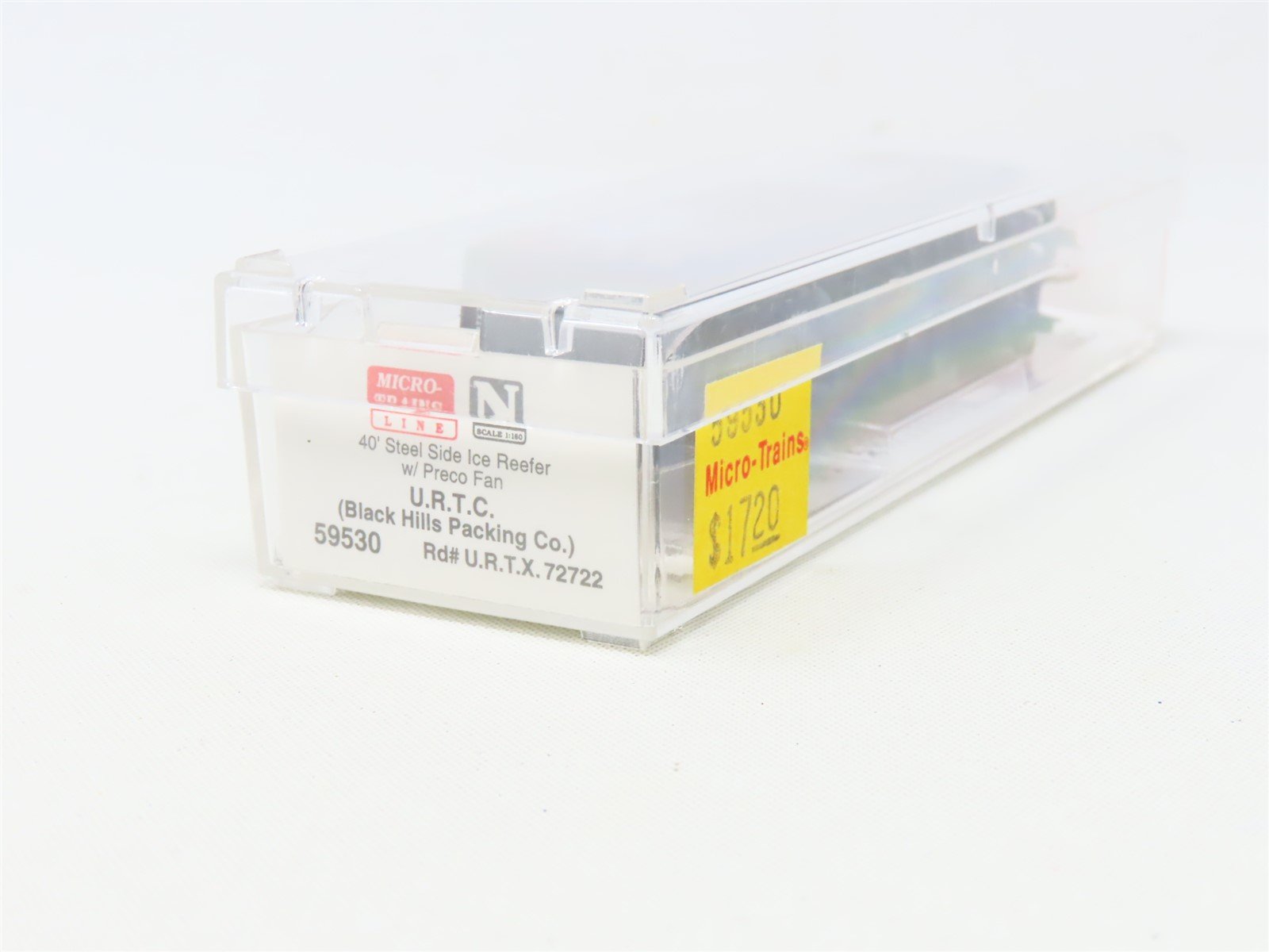 N Scale Micro-Trains MTL 59530 URTX Black Hills Packing 40' Ice Reefer #72722