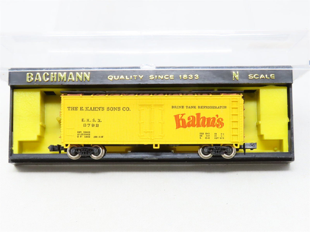 N Scale Bachmann 5180 EKSX E. Kahn&#39;s Sons 41&#39; Wood Refrigerator Car #3792