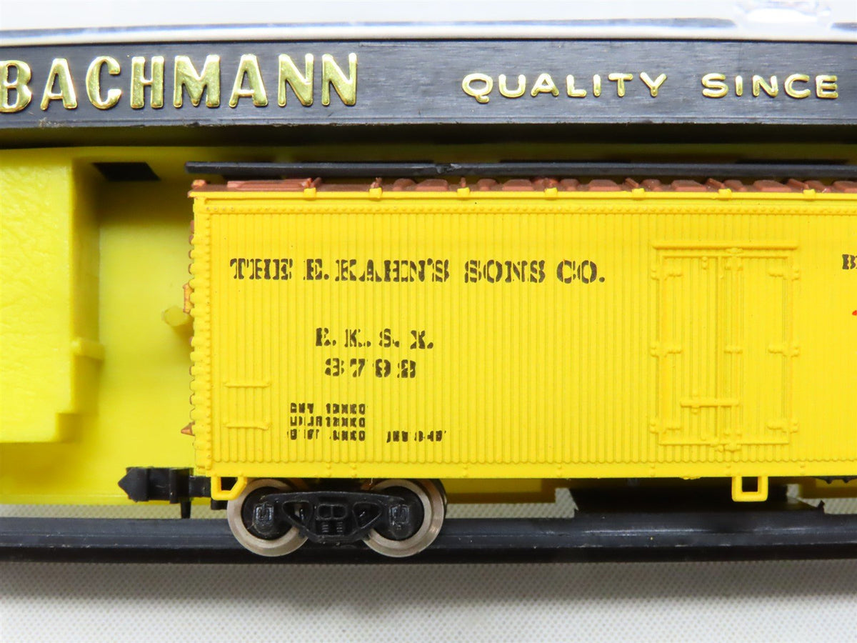 N Scale Bachmann 5180 EKSX E. Kahn&#39;s Sons 41&#39; Wood Refrigerator Car #3792