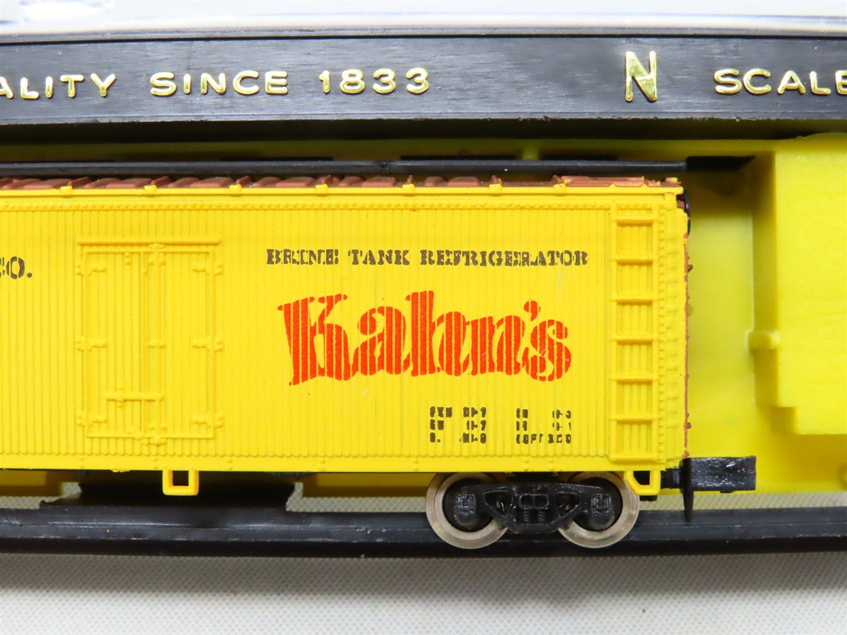N Scale Bachmann 5180 EKSX E. Kahn&#39;s Sons 41&#39; Wood Refrigerator Car #3792
