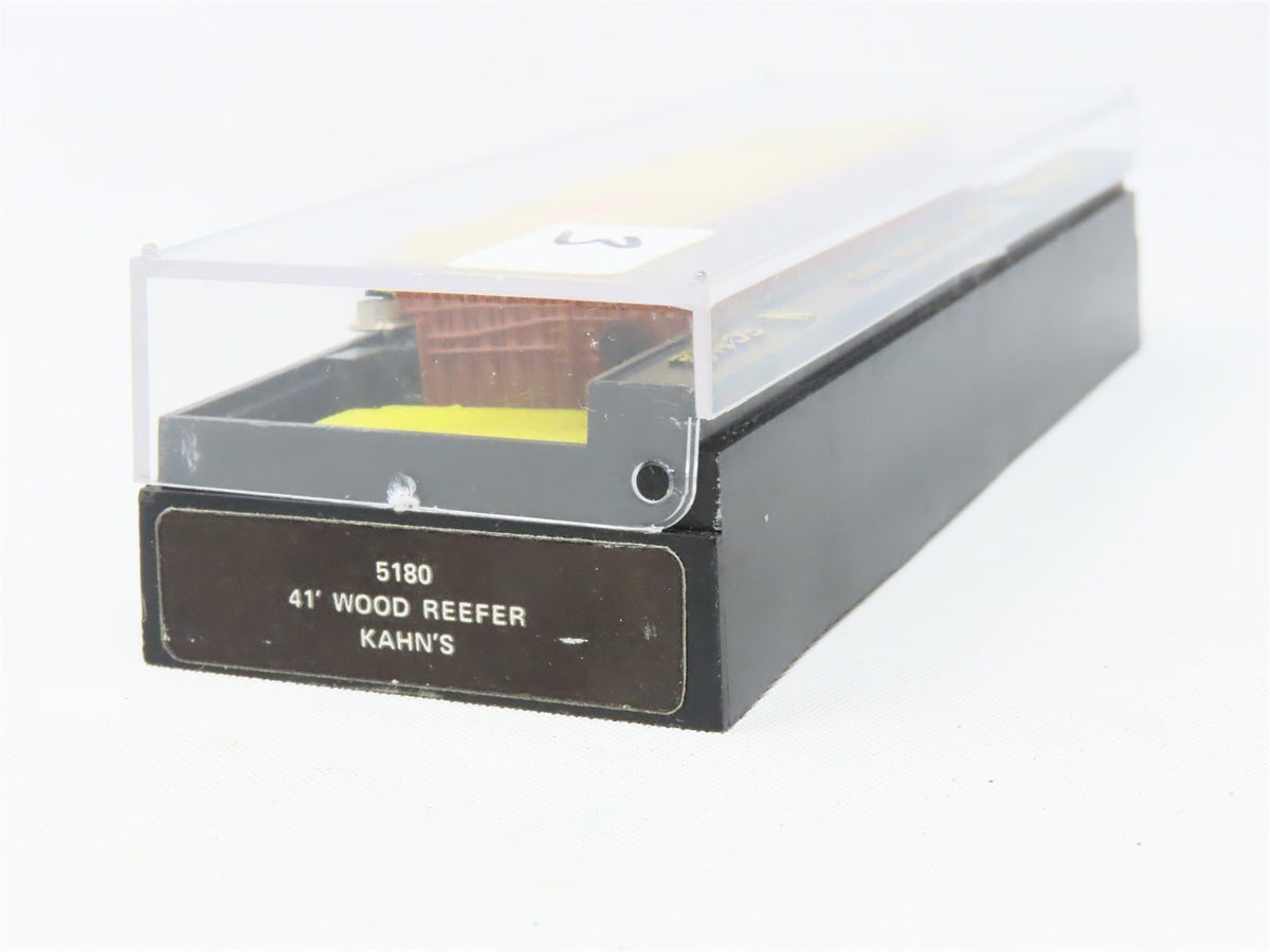 N Scale Bachmann 5180 EKSX E. Kahn&#39;s Sons 41&#39; Wood Refrigerator Car #3792