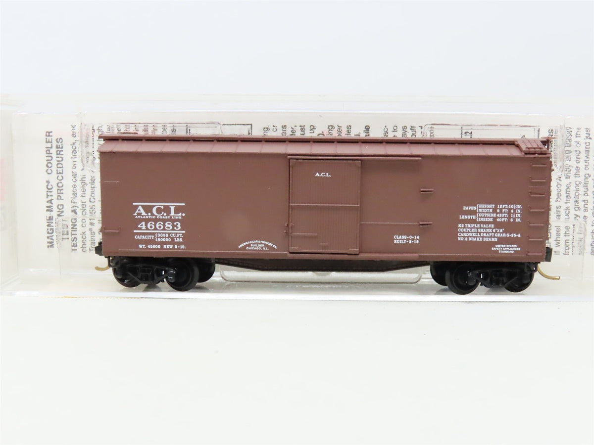 N Scale Micro-Trains MTL 39080 ACL Atlantic Coast Line 40&#39; Wood Box Car #46683