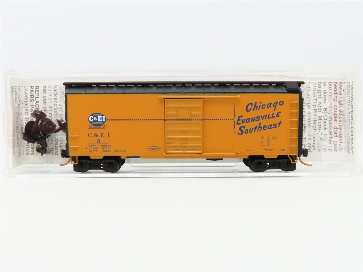 N Micro-Trains MTL 020 00 705 C&amp;EI Chicago &amp; Eastern Illinois 40&#39; Box Car #5