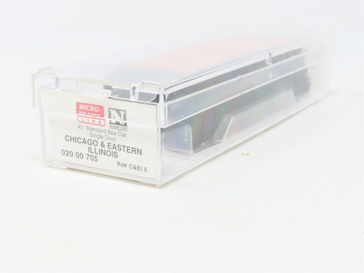 N Micro-Trains MTL 020 00 705 C&amp;EI Chicago &amp; Eastern Illinois 40&#39; Box Car #5