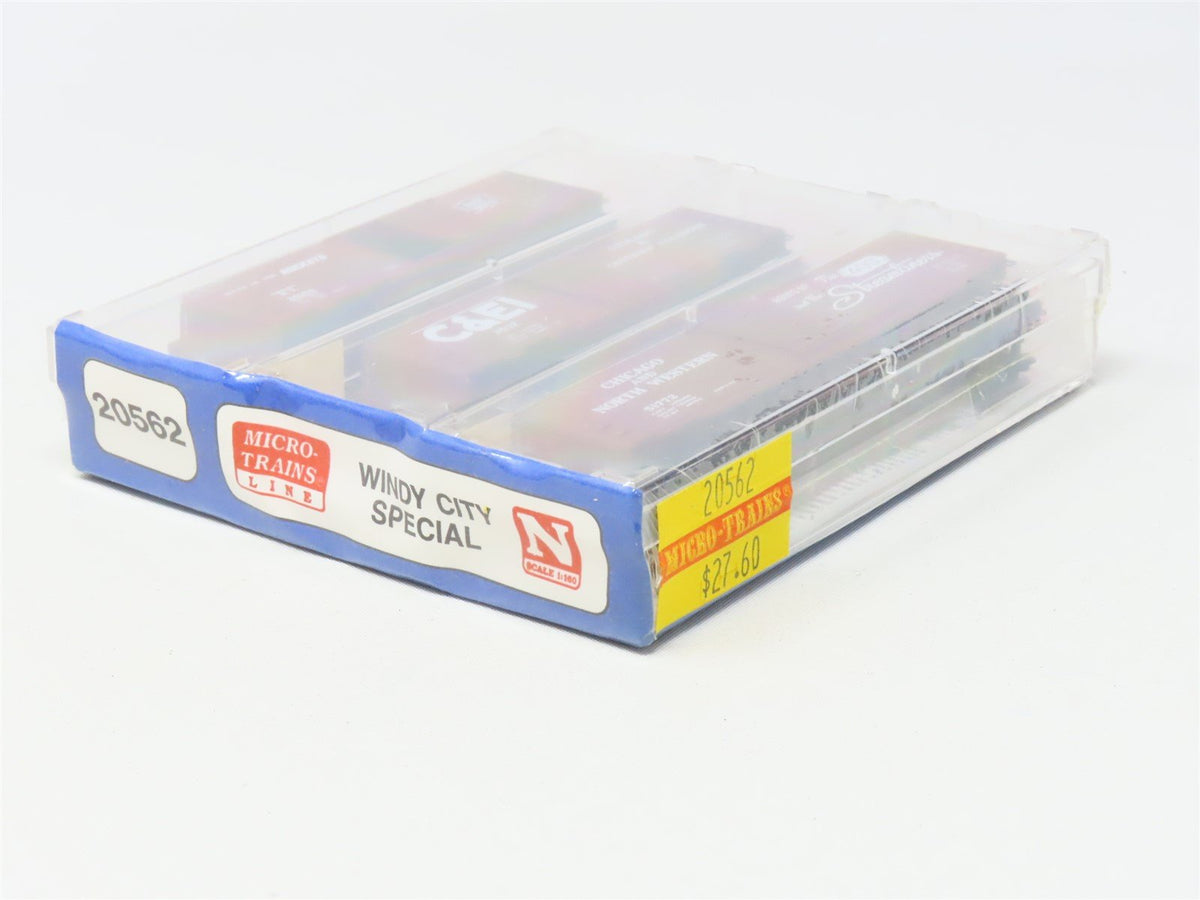 N Micro-Trains MTL 20562 C&amp;EI RI CNW Windy City Special Box Car 3-Pack SEALED