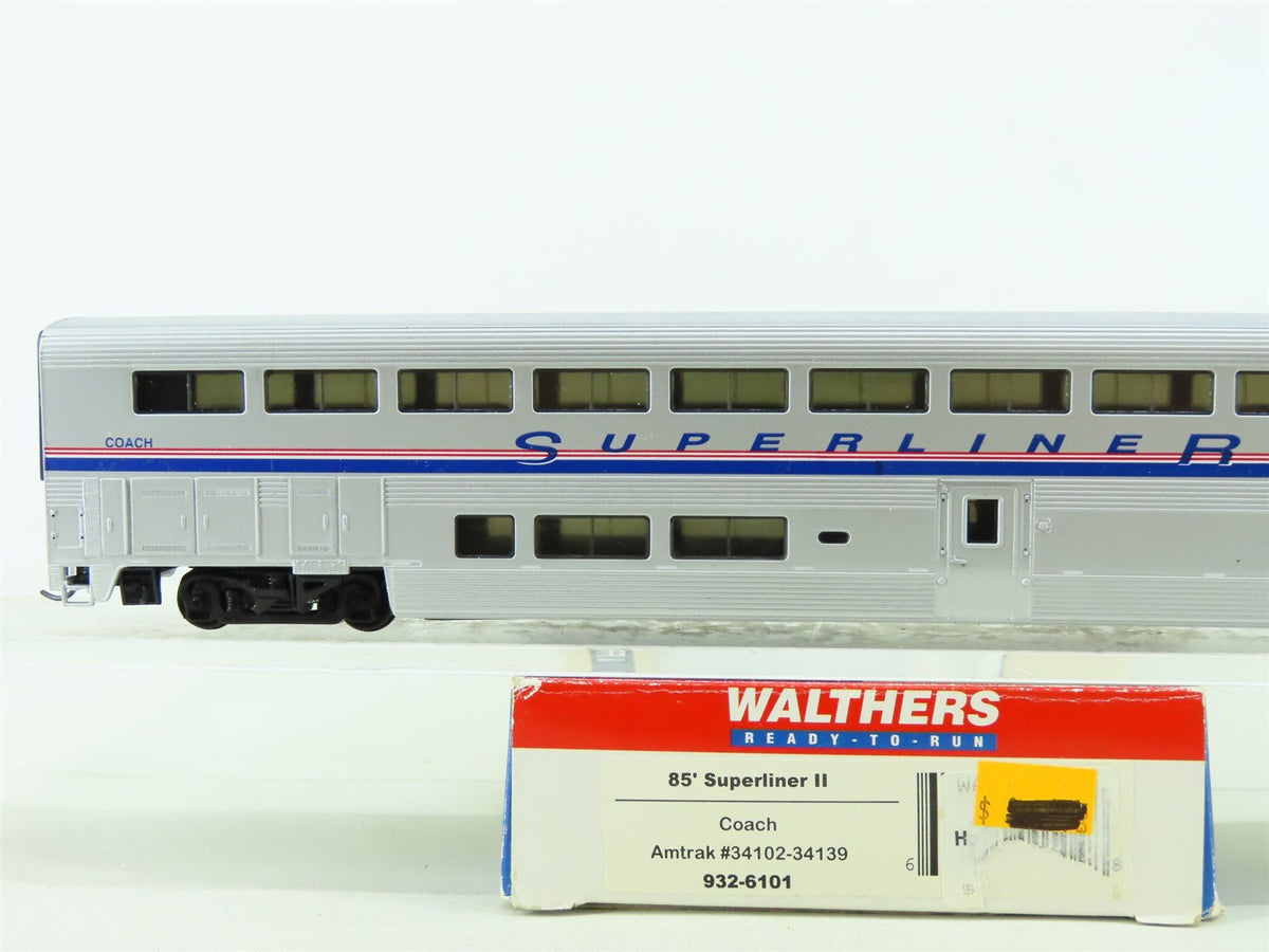 HO Scale Walthers #932-6101 AMTK Amtrak 85&#39; Superliner II Coach Passenger