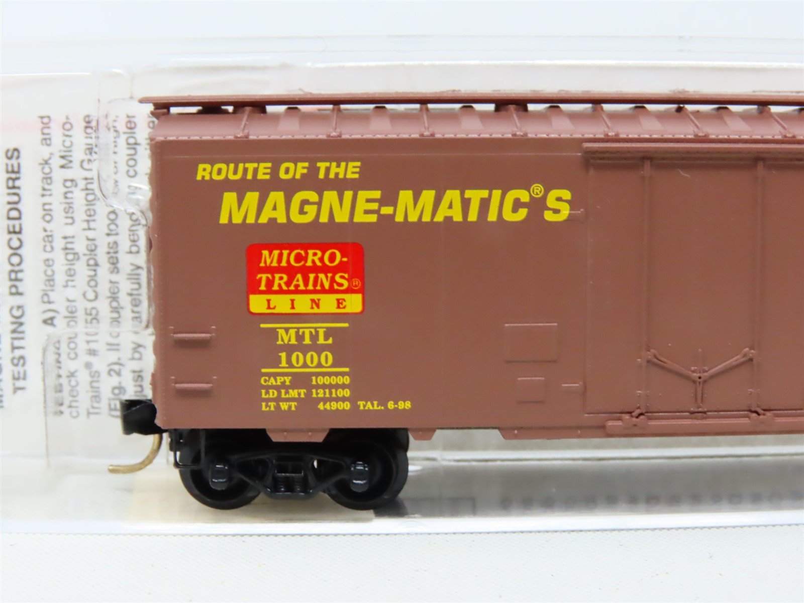 N Scale Micro-Trains MTL 21220 Route of the Magne-Matics 40' Box Car #1000